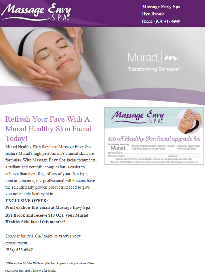 Rye Ridge Shopping Center Rye Ridge Refresh Your Face With Massage Envy Spa